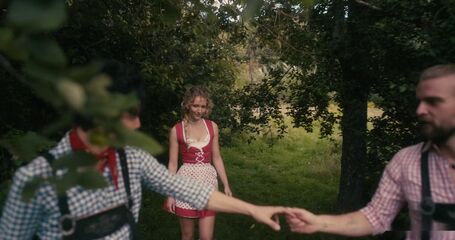 Curly Threesome Romp